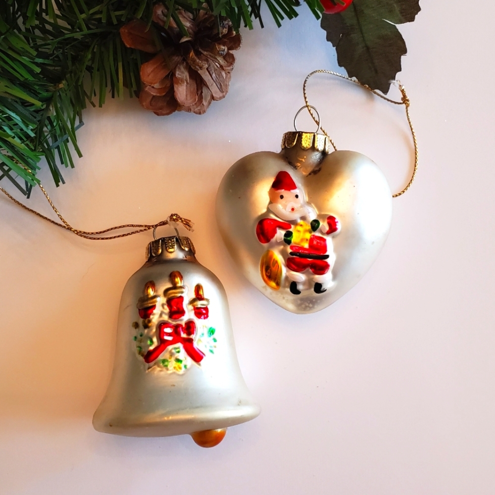 Vintage glass Christmas ornaments